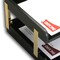 Dacasso Classic Black Leather Double Side-Load Letter Trays with Gold Posts AG-1072 - alternate 2